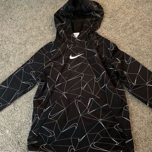 Boys size M black and white Nike hoodie.